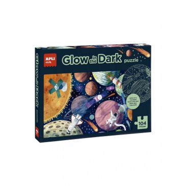 Παζλ 104τμχ Glow in the Dark Solar System Apli Kids 18812