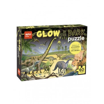 Παζλ 60τμχ Glow Dinosaurs Apli Kids 19435