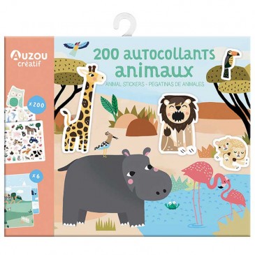 Αυτοκόλλητα 200τμχ Animals Auzou 519199