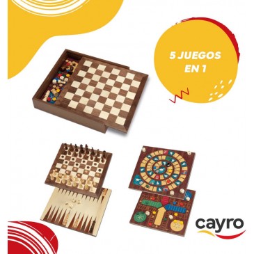 Επιτραπέζια παιχνίδια 5 σε 1  Cayro 1615