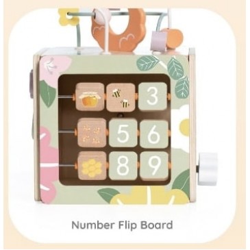 Ξύλινος Κύβος Δραστηριοτήτων Honeybee Classic World CL20192