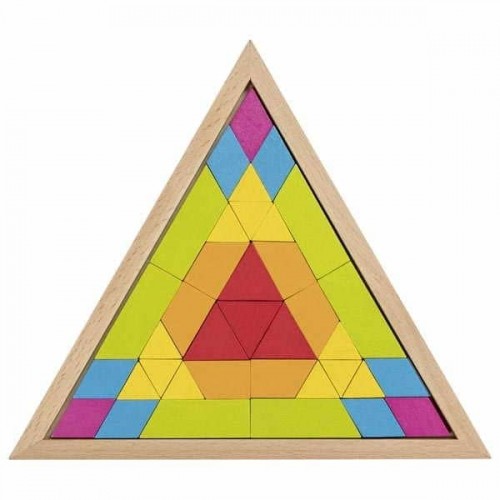 Ξύλινο  Παζλ Μωσαϊκό 37τμχ Τρίγωνο Goki 58590
