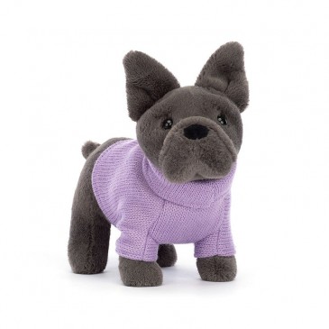 Λούτρινο Sweater French Bulldog Purple 19cm Jellycat JC-S3FDP
