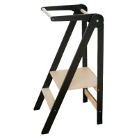 Montessori Helper Tower Βοηθός Κουζίνας Πτυσσόμενος Black Leg&go HTF-04-BK