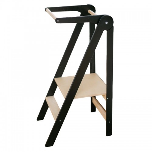 Montessori Helper Tower Βοηθός Κουζίνας Πτυσσόμενος Black Leg&go HTF-04-BK