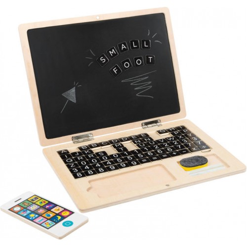 Ξύλινος Μαγνητικός Μαυροπίνακας Laptop Small Foot 11193