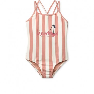 Παιδικό Ολόσωμο Μαγιό Stripe Coral Blush Liewood LW19673-2664