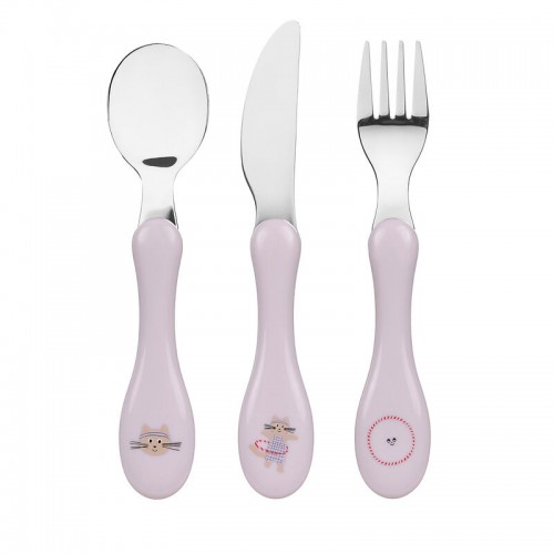 Παιδικά Ανοξείδωτα μαχαιροπίρουνα Tiny Team cat Lässig 12100737043