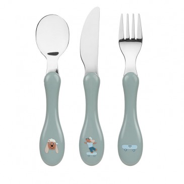 Παιδικά Ανοξείδωτα μαχαιροπίρουνα Tiny Team dog Lässig 12100735025