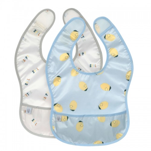 Σετ αδιάβροχες σαλιάρες 2τμχ Happy Fruits Lemon Lässig 13110194008