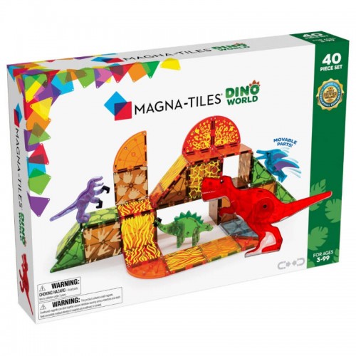 Μαγνητικό Παιχνίδι Dino World 40τμχ Magna Tiles 22840