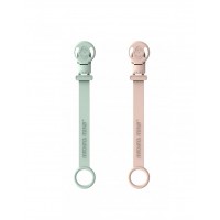 Σετ Κλιπ Πιπίλας και Μασητικού Green & Dusty Pink Matchstick Monkey 24109