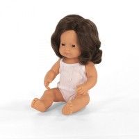 Κούκλα European Brunette Girl 38cm Miniland ME31180