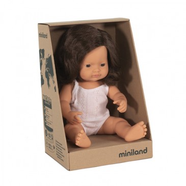 Κούκλα European Brunette Girl 38cm Miniland ME31180