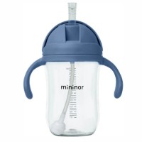 Εκπαιδευτικό Ποτηράκι με Καλαμάκι 330ml Blue Whale Mininor 14256