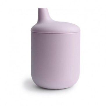 Εκπαιδευτικό Ποτήρι Σιλικόνης Sippy Cup Soft Lilac Mushie 2480442