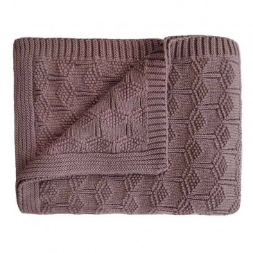 Πλεκτή Βρεφική Κουβέρτα Honeycomb Desert Rose Mushie 2180335