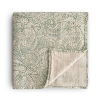 Βαμβακερή Μουσελίνα 120x120cm Green Paisley Mushie 101242