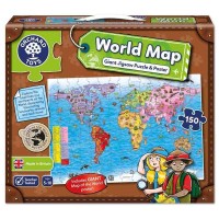 Παζλ 150τμχ Παγκόσμιος Χάρτης και Πόστερ Orchard Toys 280