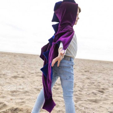 Κάπα Στολή Δράκου από Βελούδο Μπλε-Μωβ Ratatam DG-S011