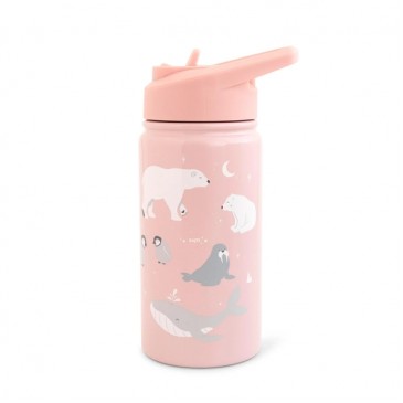 Παγούρι Θερμός Polar Bear Ροζ 350ml Saro 74508