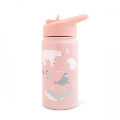 Παγούρι Θερμός Polar Bear Ροζ 350ml Saro 74508