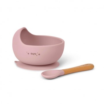 Σετ Φαγητού Eco Friendly Nordic Wave Baby Pink Saro 17390