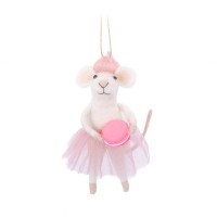 Χριστουγεννιάτικο Στολίδι French Mouse with Macaroon Sass and Belle FELTXM183