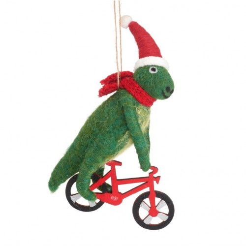 Χριστουγεννιάτικο Στολίδι T-Rex On A Bicycle Sass and Belle HOBXM139