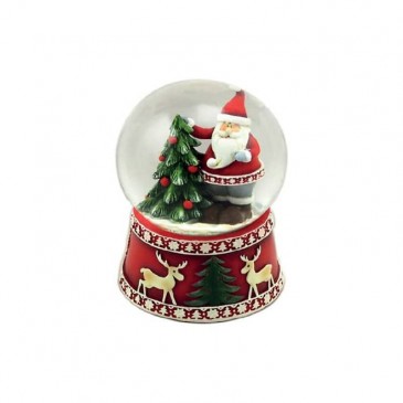 Χιονόμπαλα Santa in a Tree Spieluhrenwelt 53085