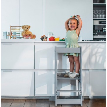 Montessori Helper Tower Βοηθός Κουζίνας Adjustable Felix Storm Grey tiSsi 100539