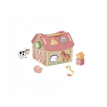 Ξύλινη Φάρμα με Σχήματα Tooky Toy TTJ133N