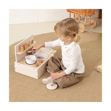 Ξύλινο Μικρό Κουζινάκι με Αξεσουάρ Tooky Toy TTJ754