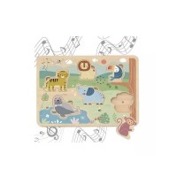 Ξύλινο Παζλ με Ήχο Ζωάκια Tooky Toy TTL065N